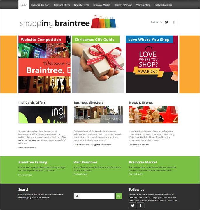 Shopping Braintree Website Development