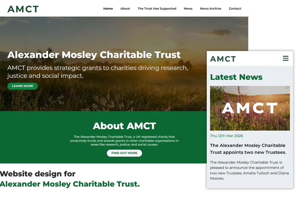 Web design for Charities