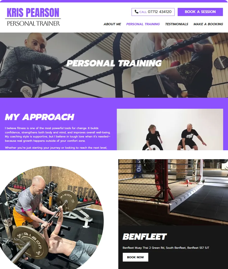 Kris Pearson PT Web Design Benfleet