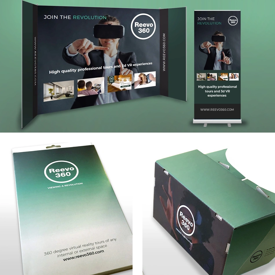 Branding, Promotional material, exhibition stands