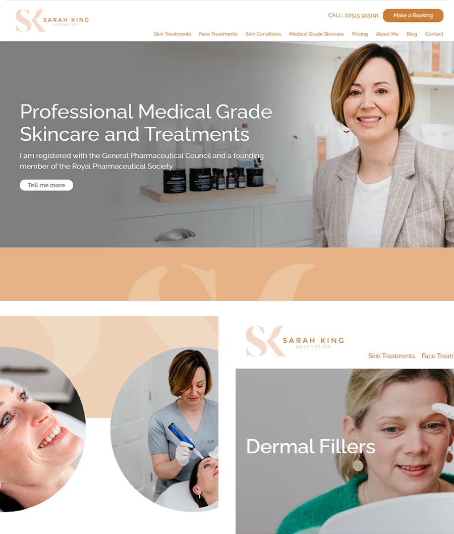 Sarah King Website Design