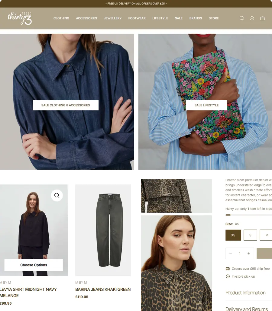 StoreThirty3 E-commerce Web Design