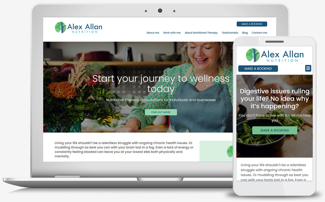 Web Design Leigh on Sea - Alex Allan Nutrition