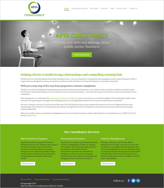 Apta Consultancy Web Design