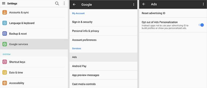 Opt out of ad tracking on Android