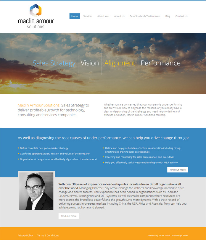 Maclin Armour website Design