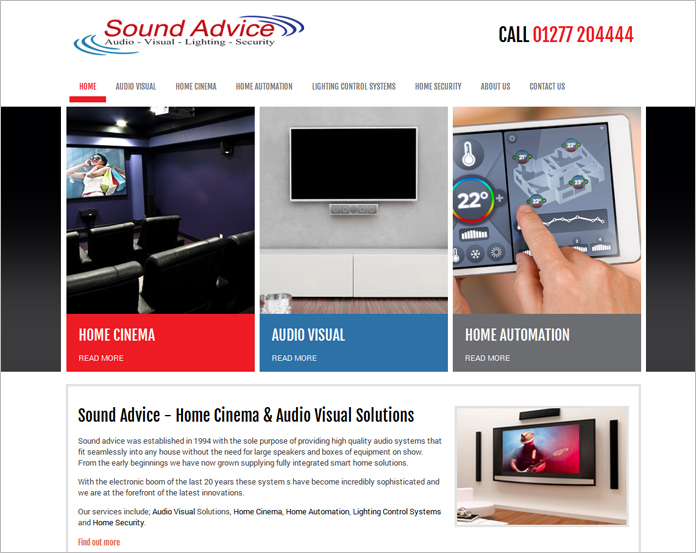 Sound Advice home page