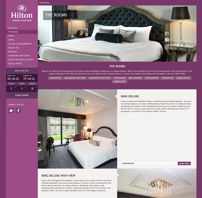 Hilton London Syon Park - The Rooms